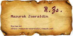 Mazurek Zseraldin névjegykártya